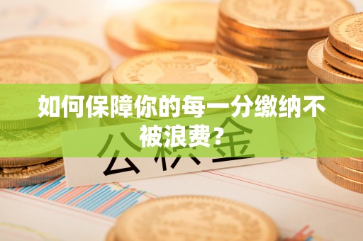 思茅如何保障你的每一分缴纳不被浪费？