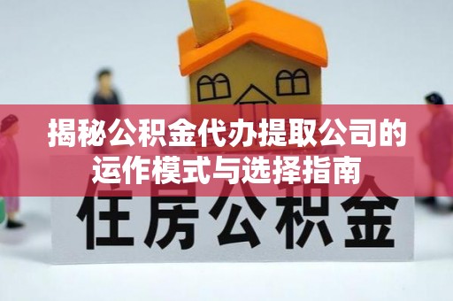 思茅揭秘公积金代办提取公司的运作模式与选择指南