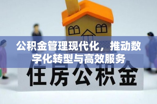 思茅公积金管理现代化，推动数字化转型与高效服务