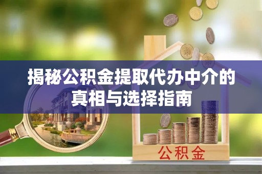 思茅揭秘公积金提取代办中介的真相与选择指南